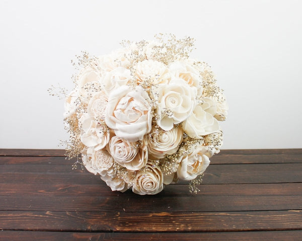Gold Dust Finished Bouquet - Sola Wood Flowers