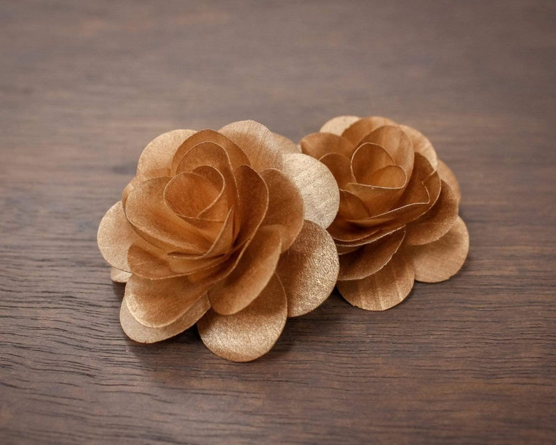 Gold Rose (10 Pack) - Sola Wood Flowers