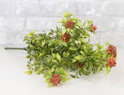 Green Pea Leaf Berry Spray - Orange - Sola Wood Flowers