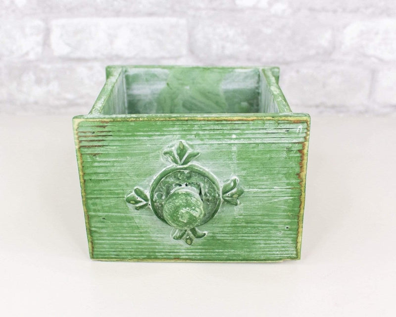 Green Rustic Wooden Drawer (Multiple Sizes) - Sola Wood Flowers