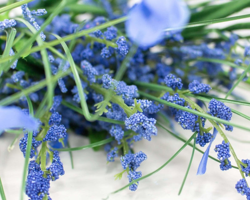 Heather Bush - Dark Blue Petals - Sola Wood Flowers