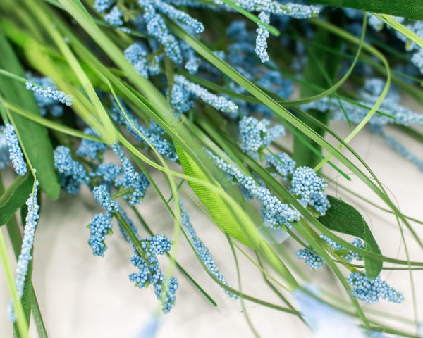 Heather Bush - Light Blue Petals - Sola Wood Flowers