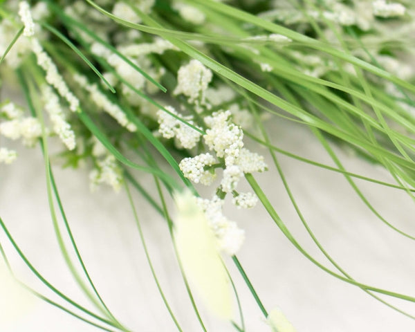 Heather Bush - White Petals - Sola Wood Flowers