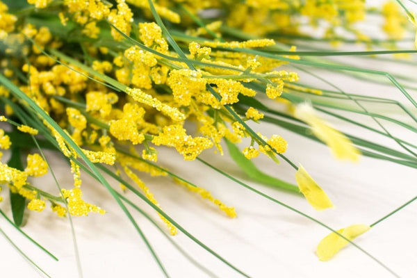 Heather Bush - Yellow Petals - Sola Wood Flowers