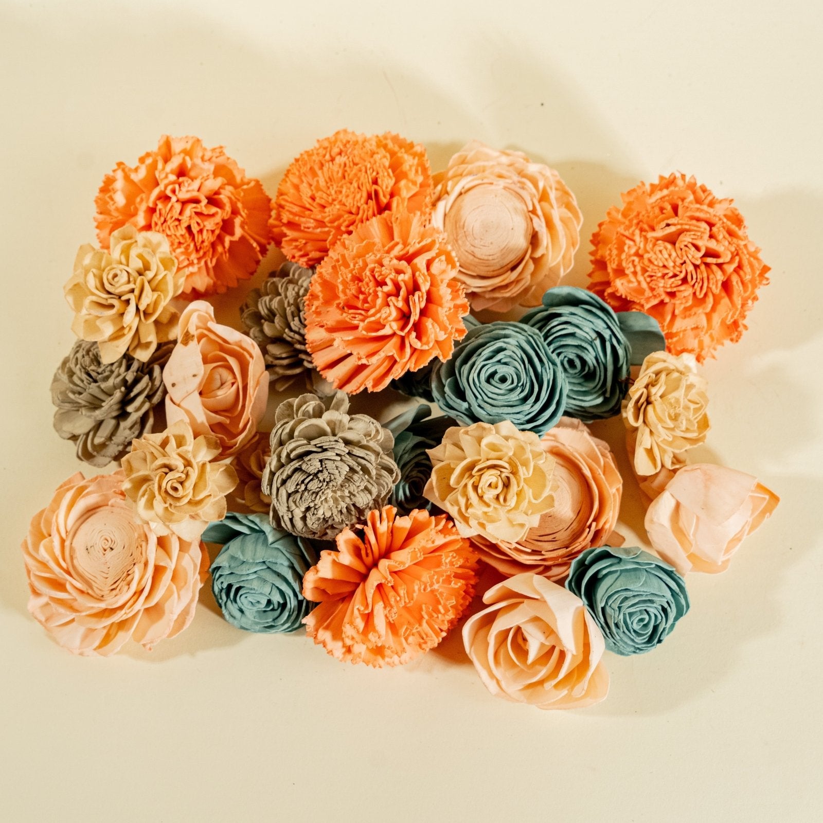 Neutral Bouquet with Terracotta & Burnt Orange - Dried Flowers Forever