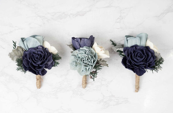 Intuition Boutonniere (Set of 3) - Sola Wood Flowers