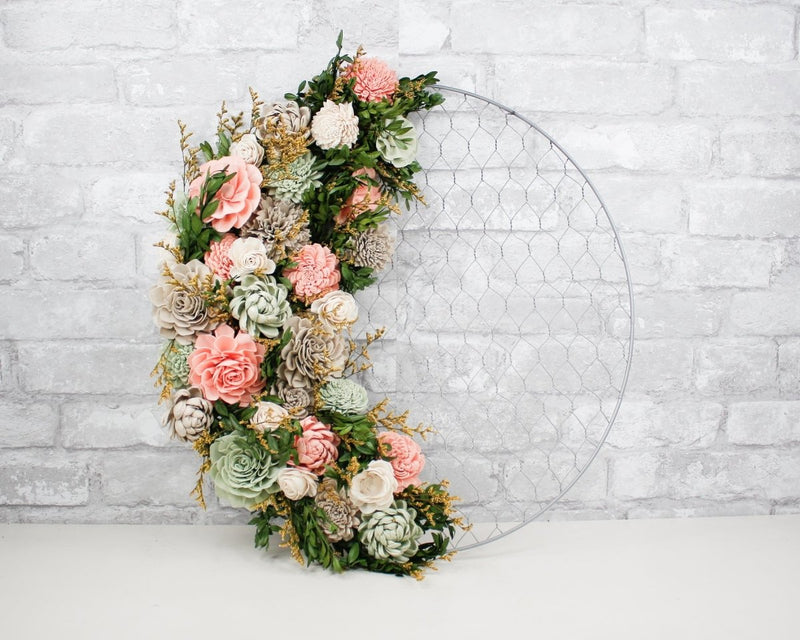 Just Peachy Wreath Craft Kit - Sola Wood Flowers