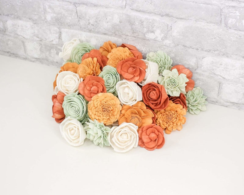 Light Pumpkin Assortment - Sola Wood Flowers