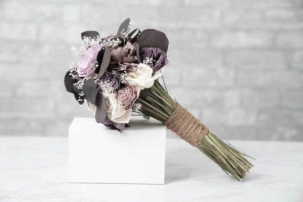 Lilac and Lavender Finished Bouquet - Sola Wood Flowers