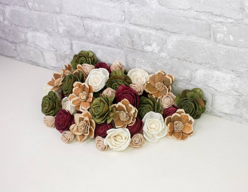 Marsala and Moss - Sola Wood Flowers