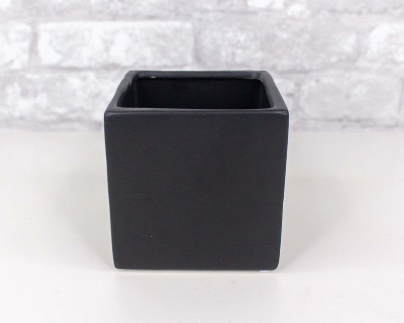Matte Cube Ceramic Container (Multiple Colors) - Sola Wood Flowers