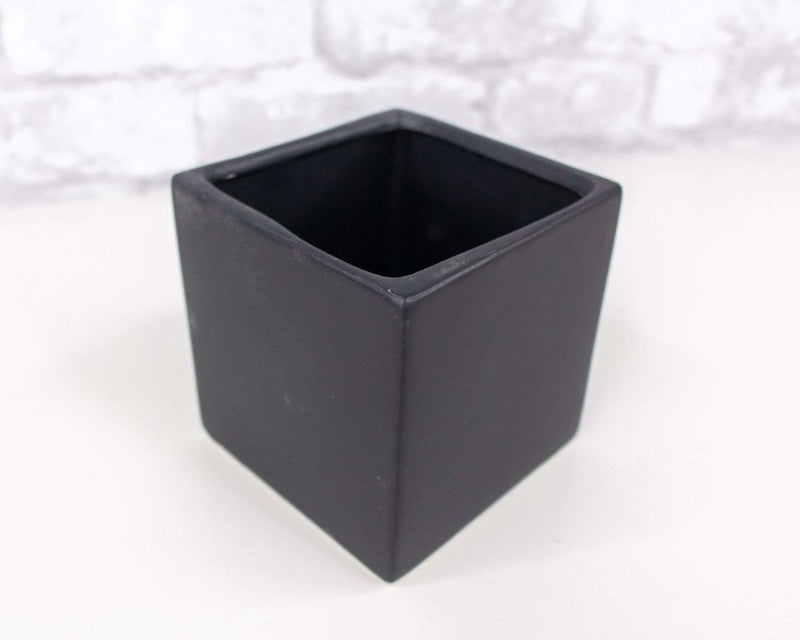 Matte Cube Ceramic Container (Multiple Colors) - Sola Wood Flowers