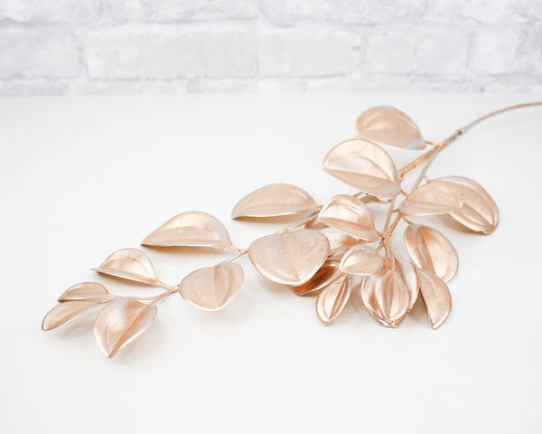 Metallic Leaf Spray - Rose Gold - Sola Wood Flowers