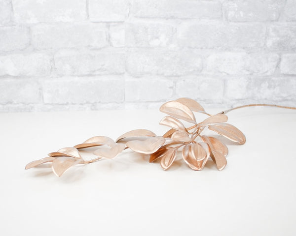 Metallic Leaf Spray - Rose Gold - Sola Wood Flowers