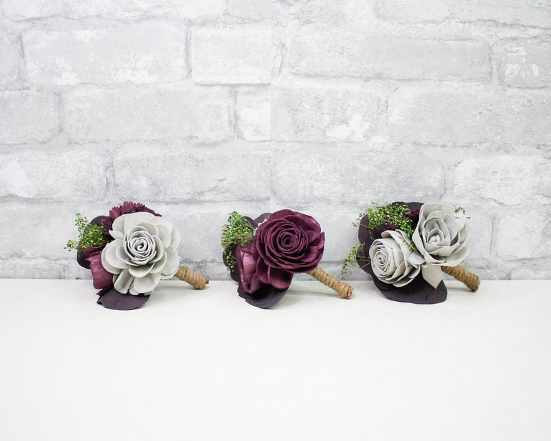 Paris Boutonniere Craft Kit (Set of 3) - Sola Wood Flowers