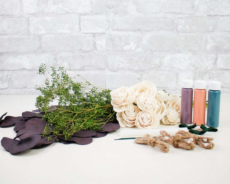 Paris Boutonniere Craft Kit (Set of 3) - Sola Wood Flowers