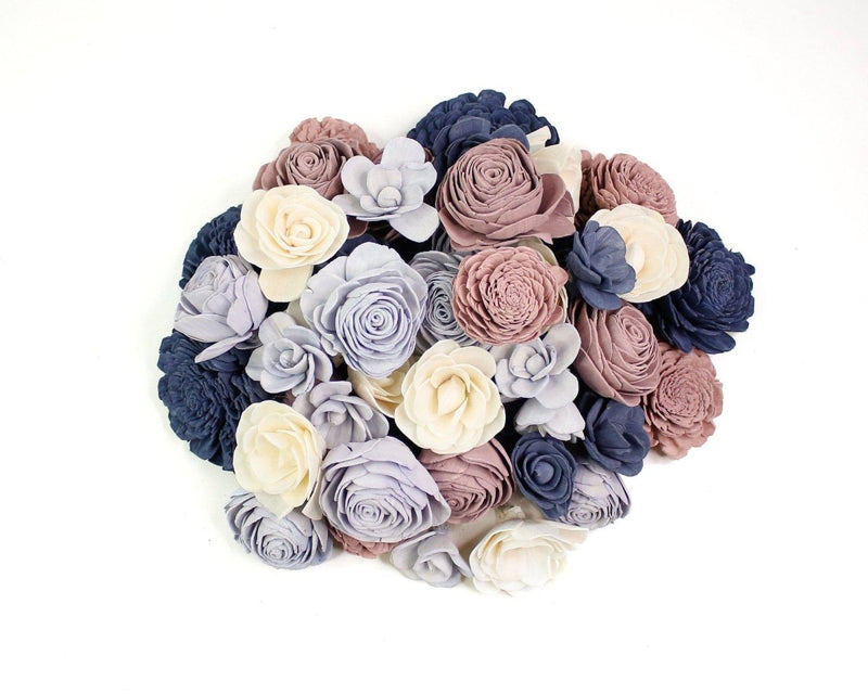 Perfect Periwinkle Assortment - Sola Wood Flowers
