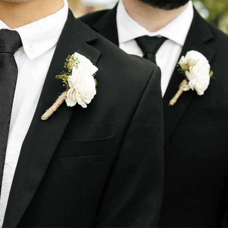 Perfect Simplicity Boutonniere (Set Of 3) - Sola Wood Flowers