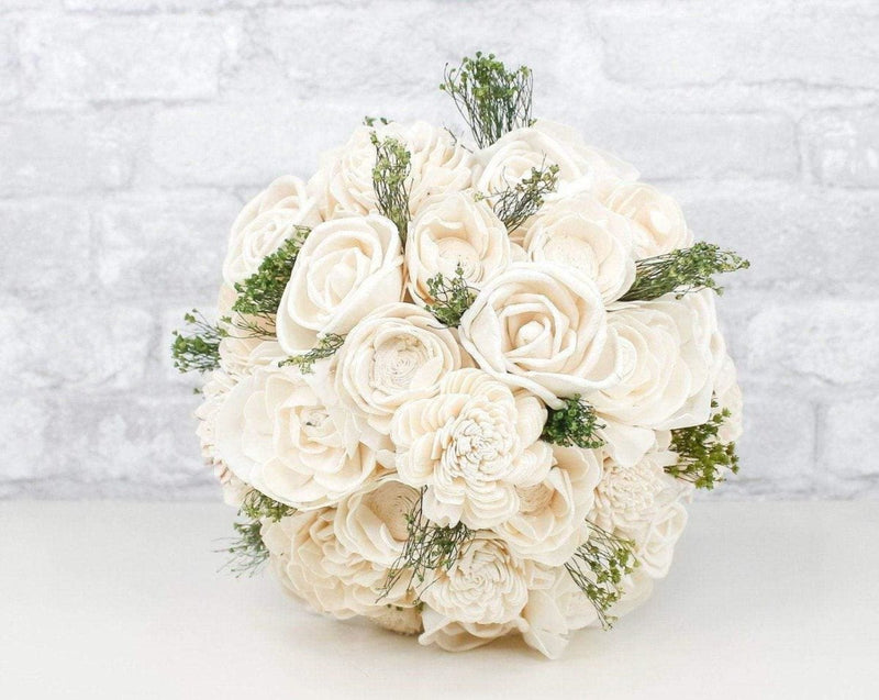 Perfect Simplicity Bridal Bouquet - RTS - Sola Wood Flowers