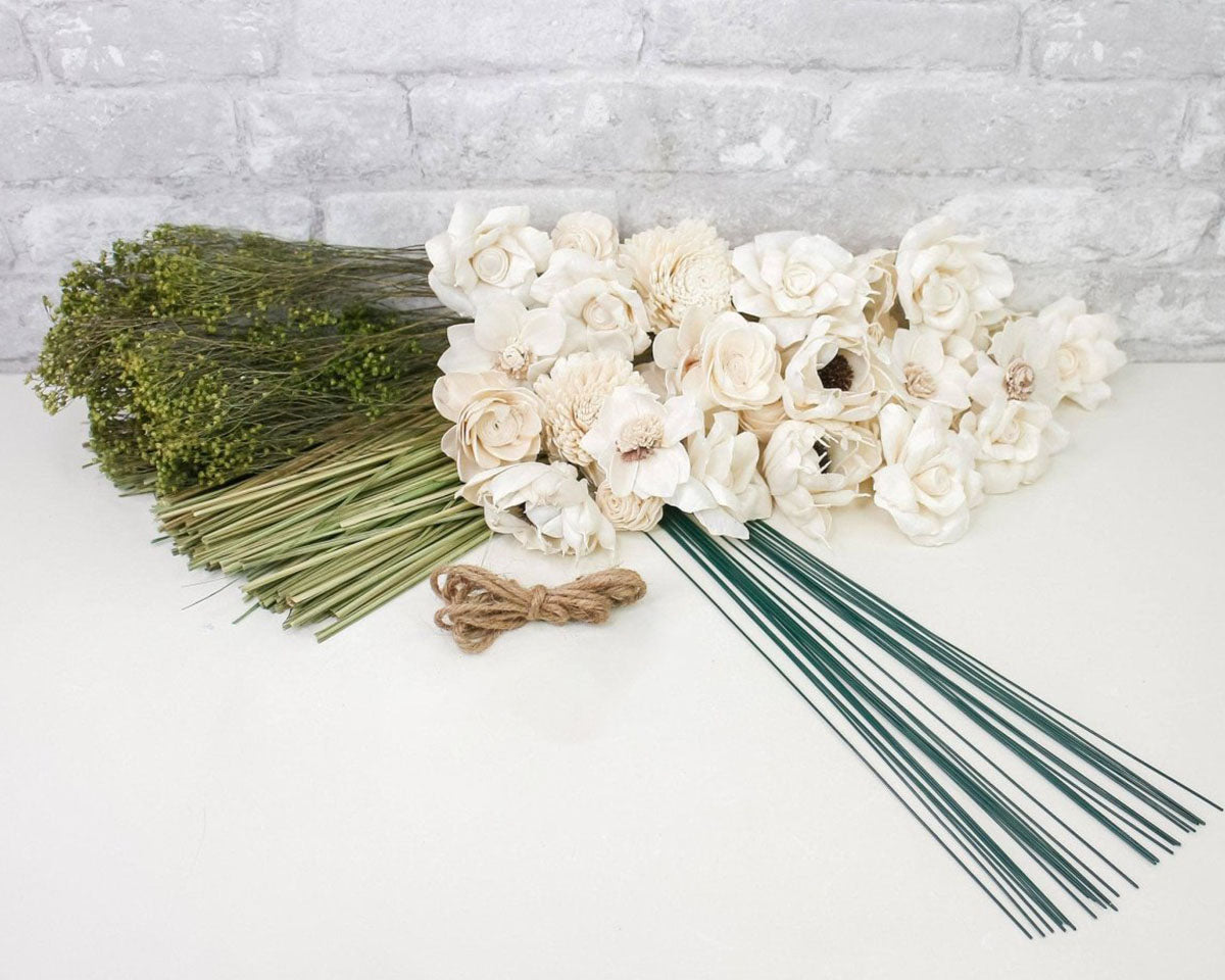 Bridesmaid Bouquet Kit Assortment - set of 25 - Add-on - Oh! You're Lovely  - Sola Wood Flowers