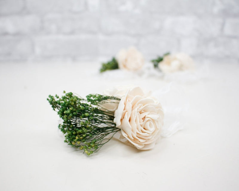 Perfect Simplicity Corsage (Set of 3) - RTS - Sola Wood Flowers