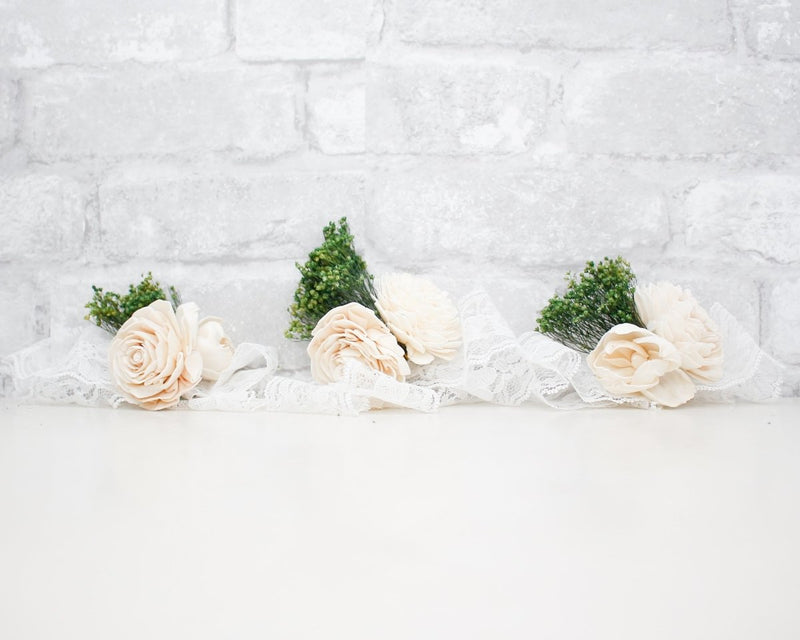 Perfect Simplicity Corsage (Set of 3) - RTS - Sola Wood Flowers