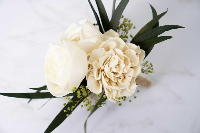 Perfect Simplicity Groom's Boutonniere - Sola Wood Flowers