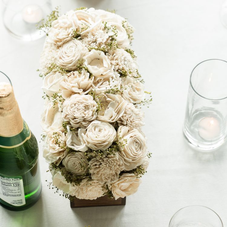 Perfect Simplicity Wedding Centerpiece - Sola Wood Flowers