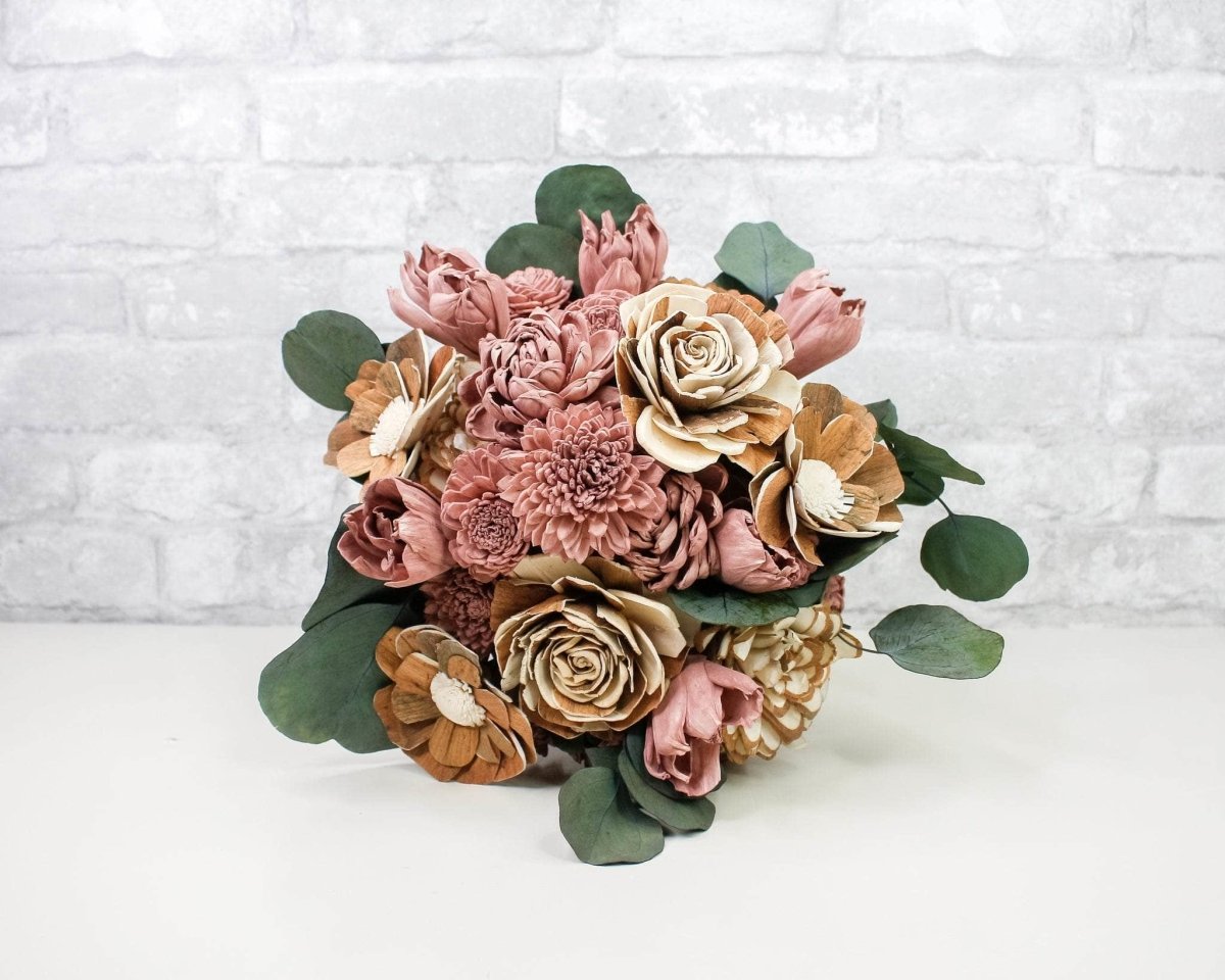 Mini Eucalyptus Spring Greenery with pink berries - faux - Oh! You're  Lovely - Sola Wood Flowers
