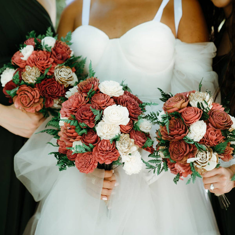 Romance Bridesmaid Bouquet - Sola Wood Flowers