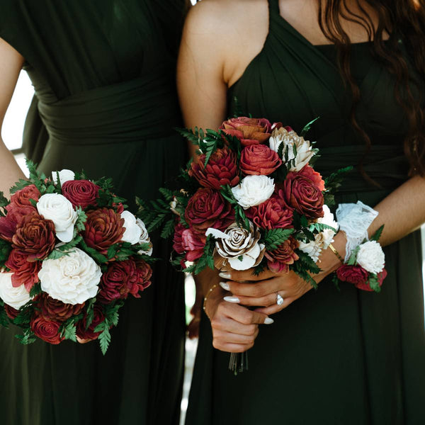 Romance Bridesmaid Bouquet - Sola Wood Flowers