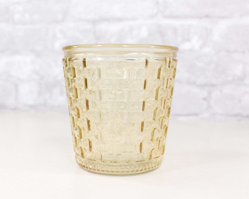 Round Glass Container - Basket Design (Multiple Colors) - Sola Wood Flowers