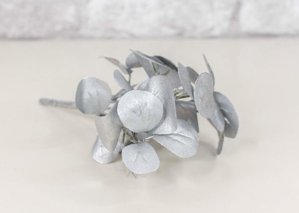 Round Leaf Pick - Metallic Silver - Sola Wood Flowers