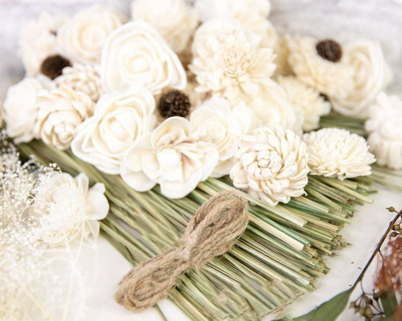 Rustic Chic Bridesmaid Bouquet - Sola Wood Flowers