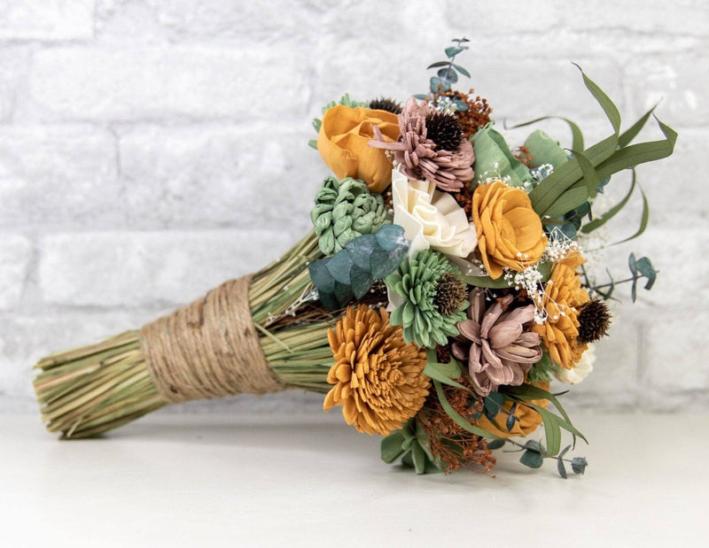 Rustic Chic Bridesmaid Bouquet Kit - Sola Wood Flowers