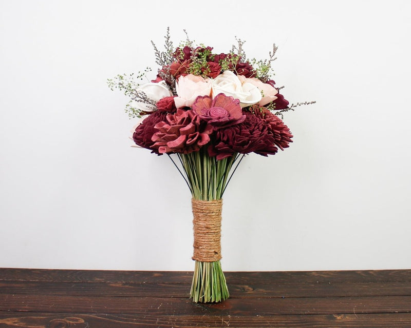 Sangria Finished Bouquet - Sola Wood Flowers