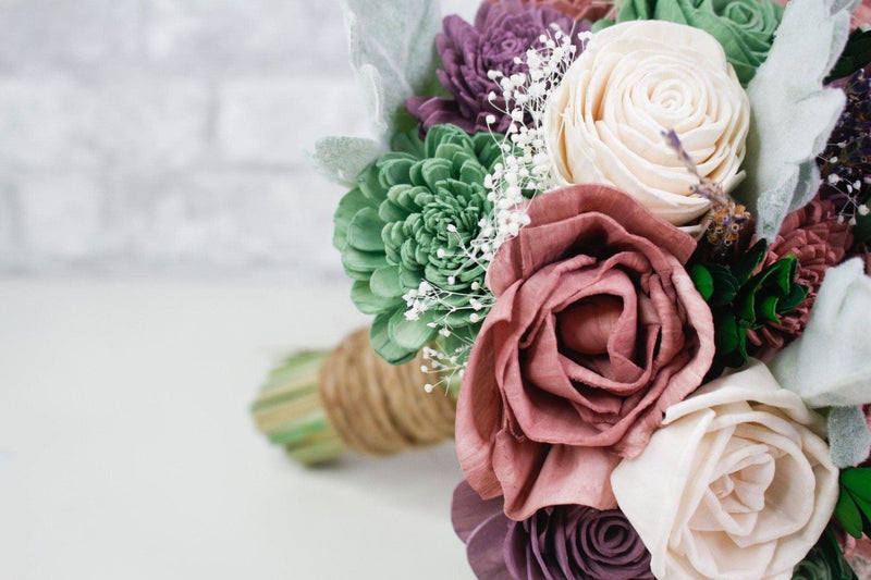 Secret Garden Bridesmaid Bouquet Kit - Sola Wood Flowers