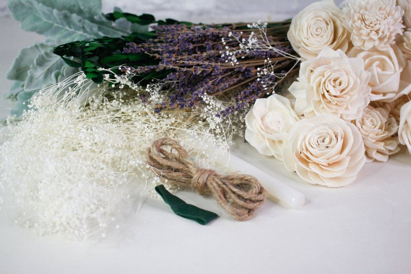 Secret Garden Bridesmaid Bouquet Kit - Sola Wood Flowers