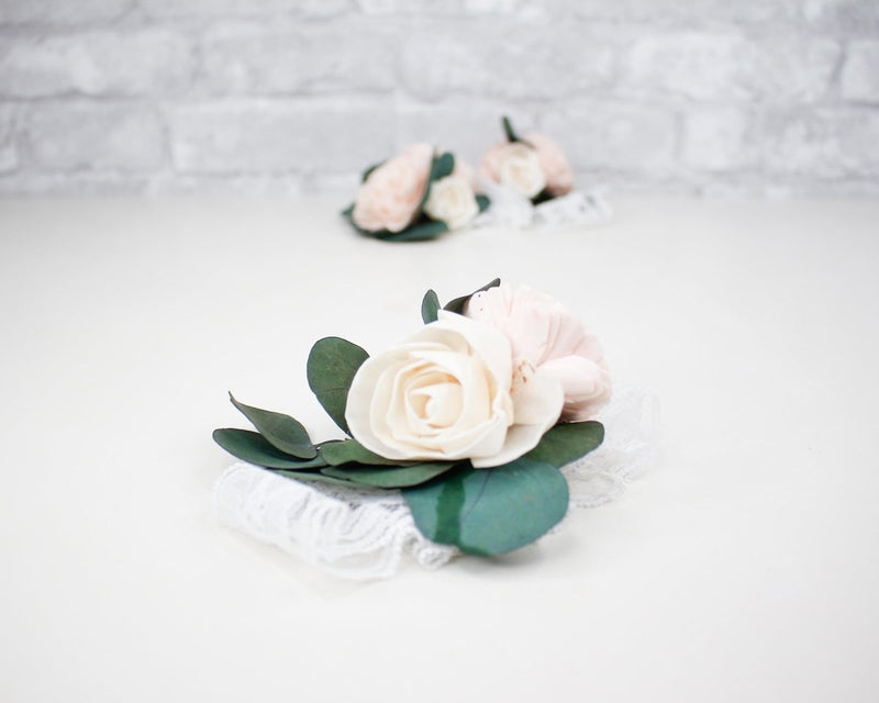 Silver Corsage Craft Kit (Set Of 3) - Sola Wood Flowers