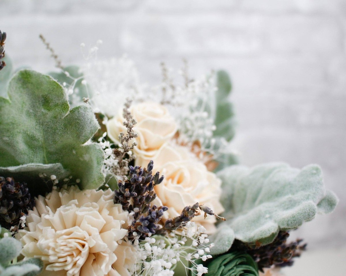 Silver Sage Bridal Bouquet – Sola Wood Flowers