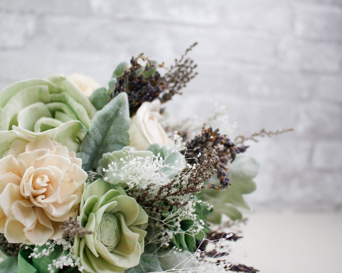 Silver Sage Mini Bouquet – Sola Wood Flowers