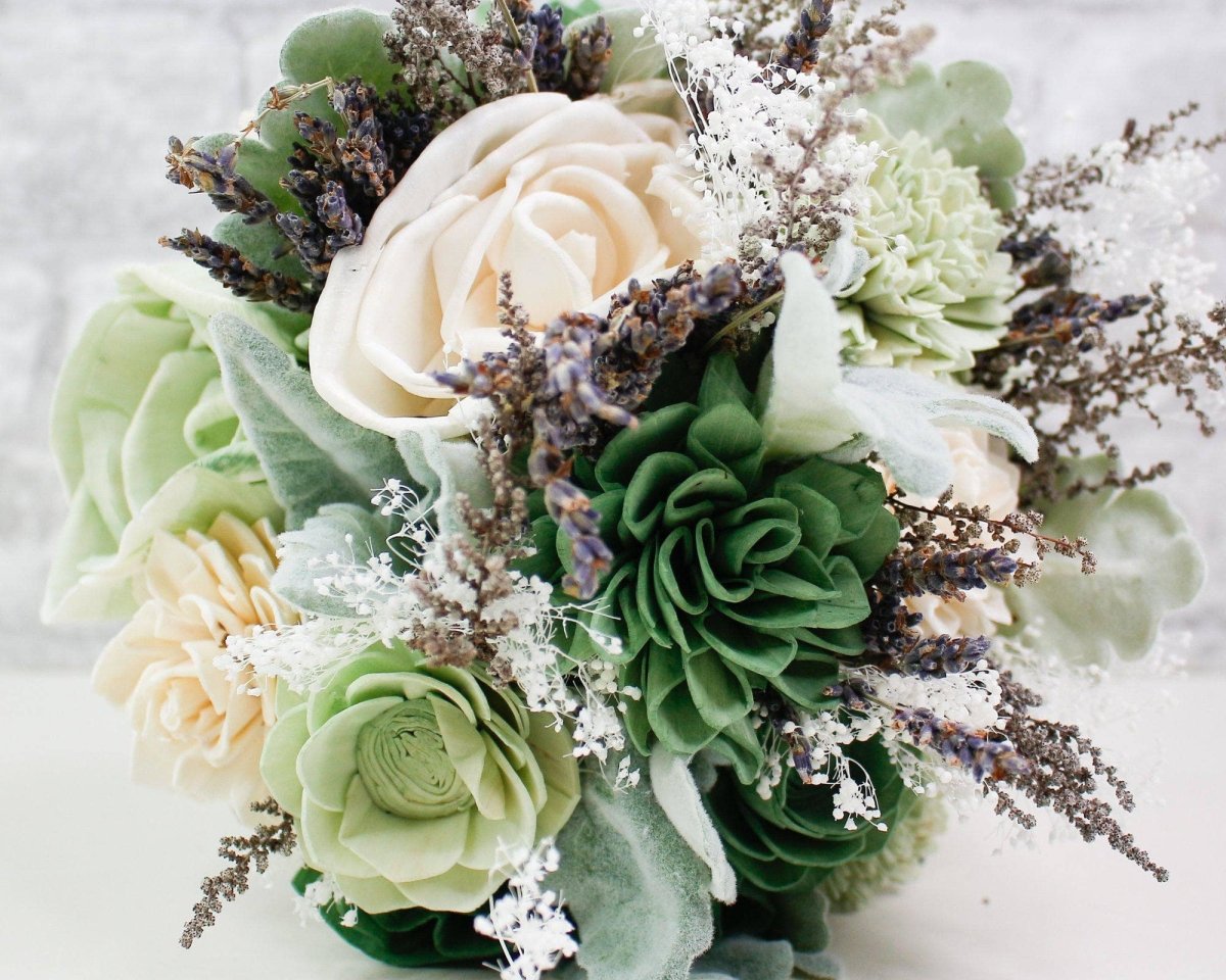 Silver Sage Mini Bouquet – Sola Wood Flowers
