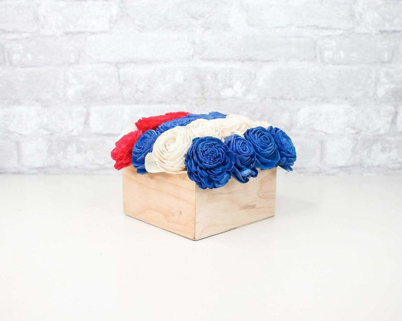 Simple Sola Centerpiece - Red/White/Blue - Sola Wood Flowers