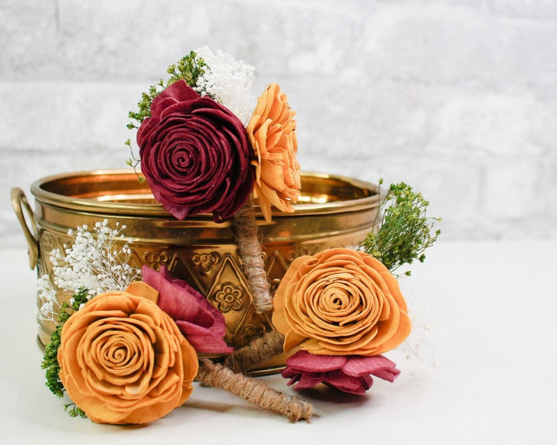 Sunflower Daze Boutonniere Craft Kit (Set of 3) - Sola Wood Flowers