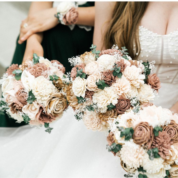 The Best Bridesmaid Bouquet - Sola Wood Flowers