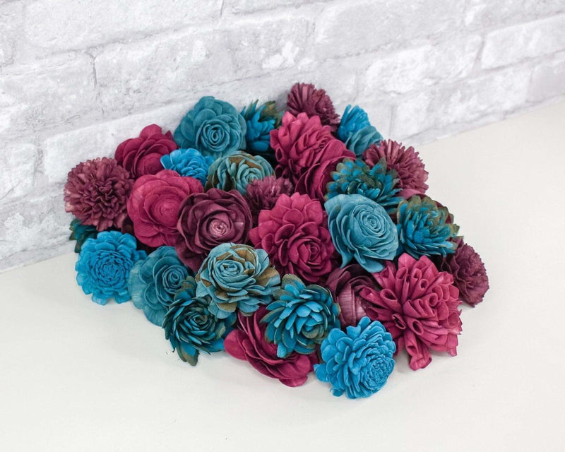 The Real Teal Assortment - Sola Wood Flowers