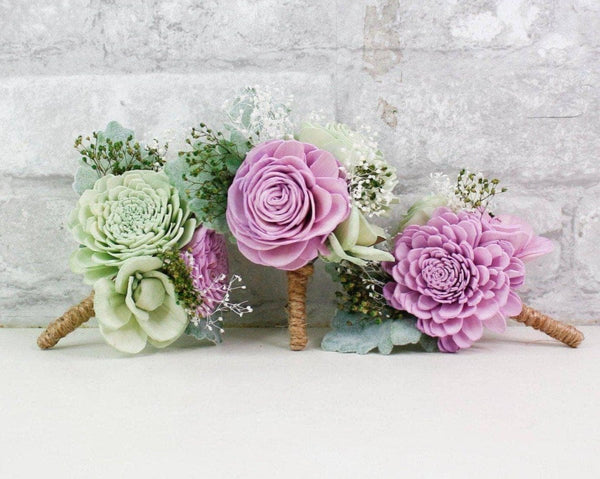 Whimsy Boutonniere Craft Kit (Set Of 3) - Sola Wood Flowers
